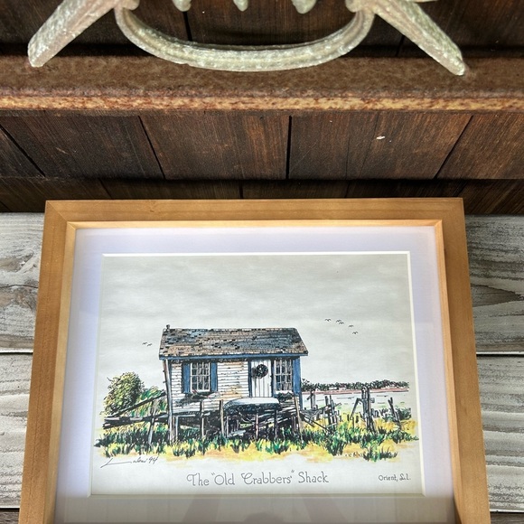 The Old Crabbers Shack, Orient, NY. Vintage 1994 Print Signed by the Artist. - Picture 10 of 12